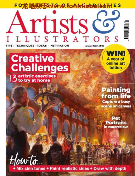 [英国版]Artists & Illustrators 插画绘画艺术设计杂志 2022年1月刊